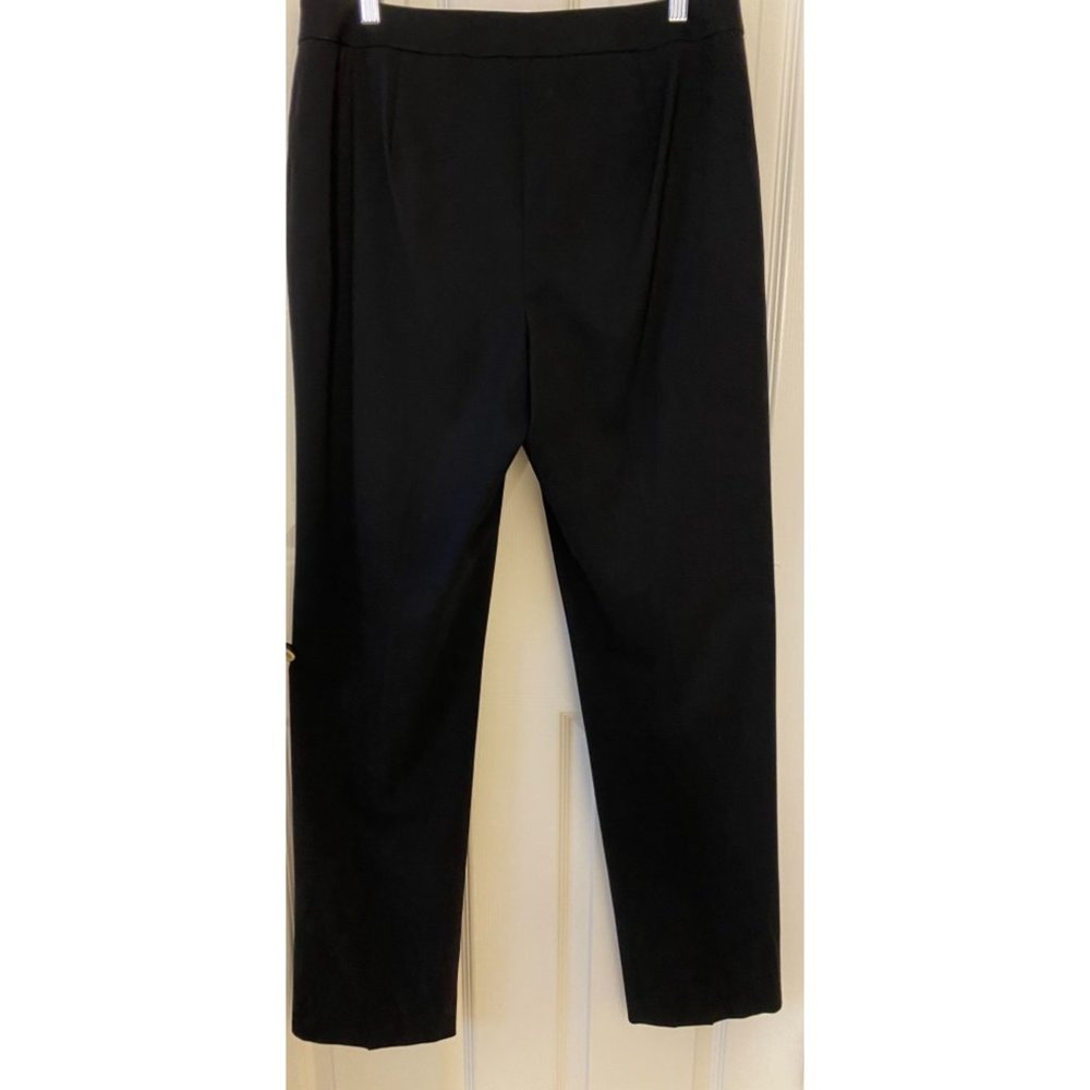 LAFAYETTE 148 Italian Stretch Wool Barrow Pant In Black Size 10 - Picture 3 of 11
